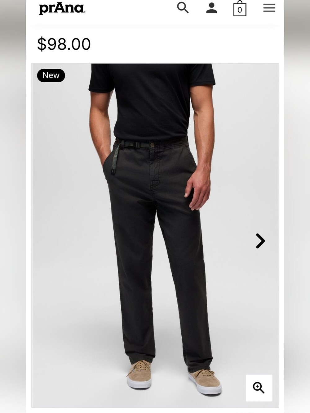 Navy Mojave Prana Mens Pant XS New With Tags